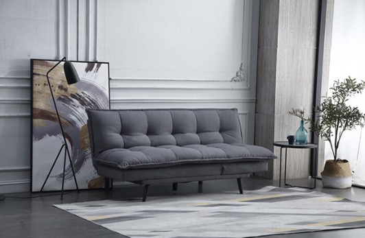 Dark Gray Pillow Top Click Clack Futon